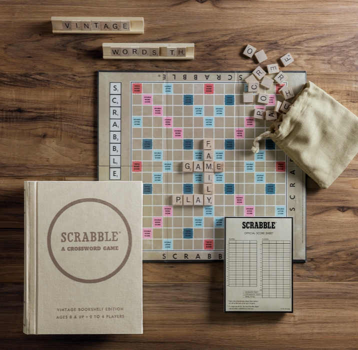 Vintage Bookshelf | Scrabble
