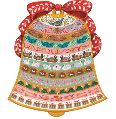 Die Cut Twelve Days of Christmas Bell Placemat