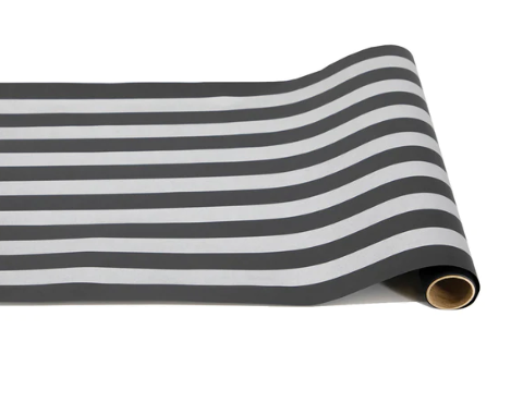 Paper Table Runner | Classic Chalkboard Silver Stripe