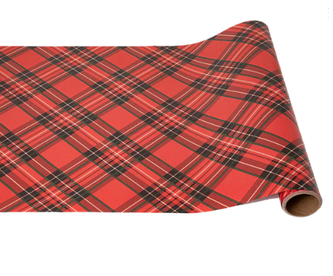 Paper Table Runner | Red Plaid