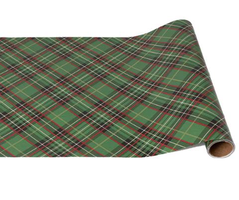 Paper Table Runner | Green Plaid