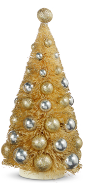 13" Champagne Dusted Sisal Tree | Large