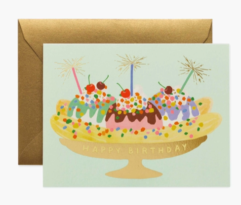 Banana Split Birthday Card