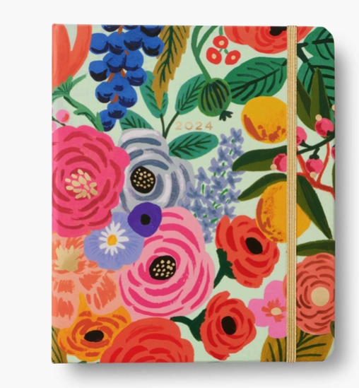 2024 Garden Party 17 Month Covered Planner