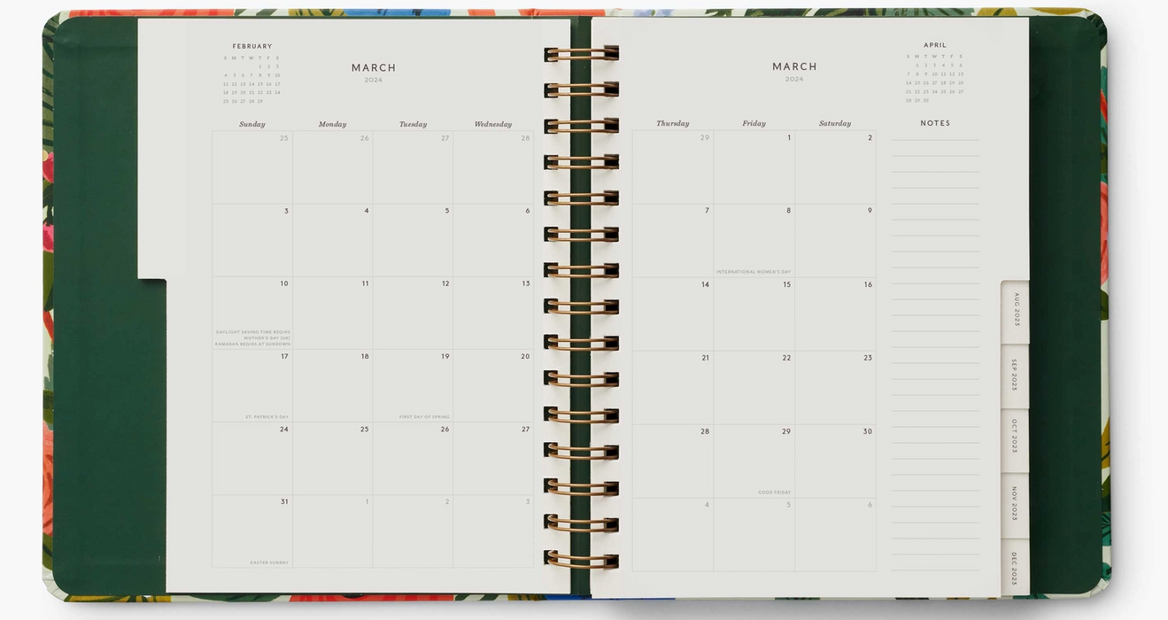 2024 Garden Party 17 Month Covered Planner