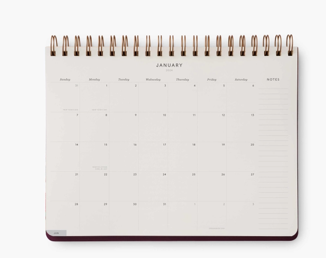 2024 Blossom 12 Month Top Spiral Planner