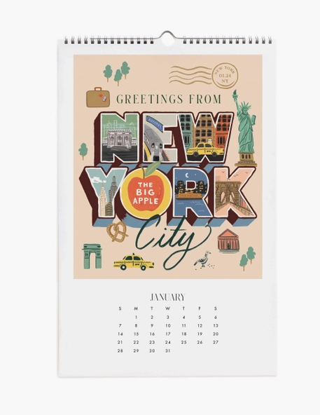 2024 Greetings From Around the World Wall Calendar