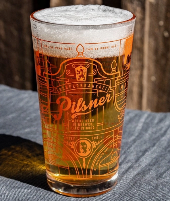 Beer Origins Pint Glass | Pilsner