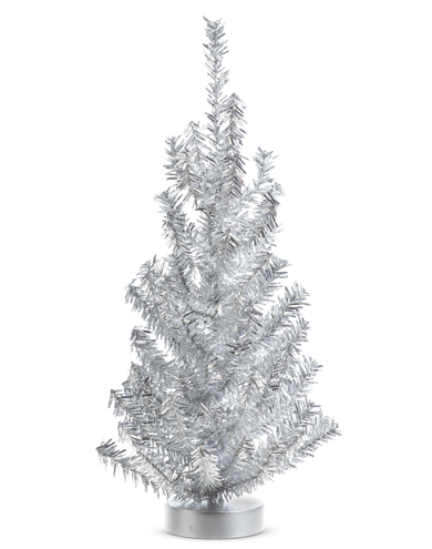 11.5" Silver Tinsel Tree