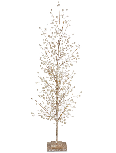 33" Lg Glitter Tree w/Pearls