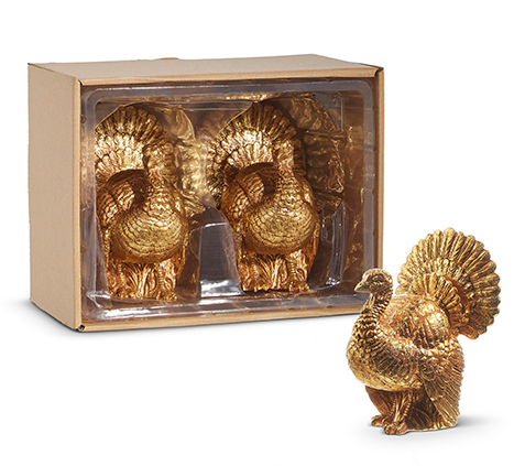 Set of 2 Turkey Placecard Holders