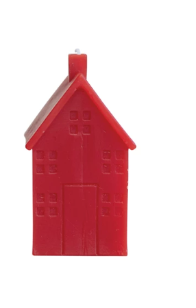 5" Red House Candle | Large