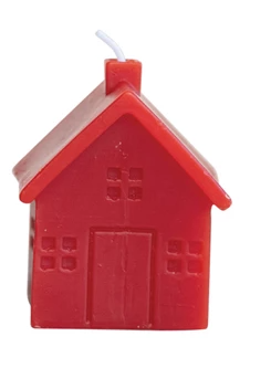 3" Red House Candle | Small