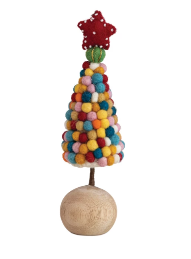 8" Felt Pom Pom Tree