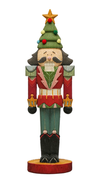 12" Resin Nutcracker | Tree