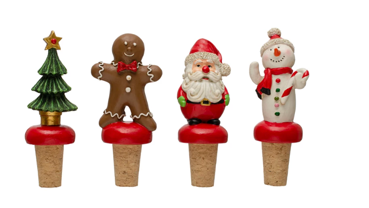 Gingerbread Man Bottle Stopper