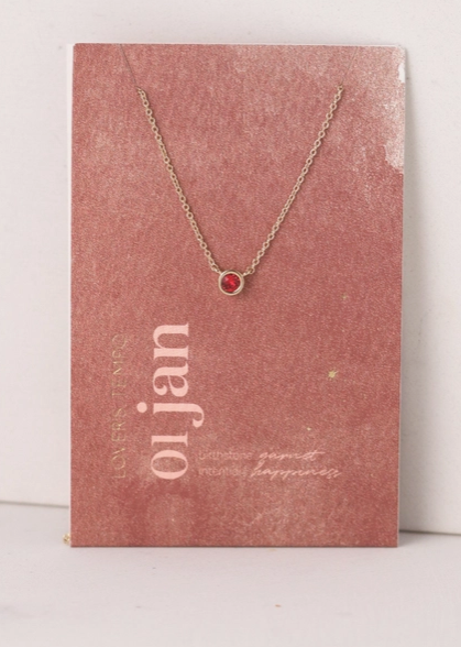 Kaleidoscope Gold Necklace | January