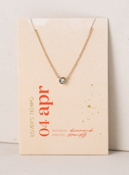 Kaleidoscope Gold Necklace | April