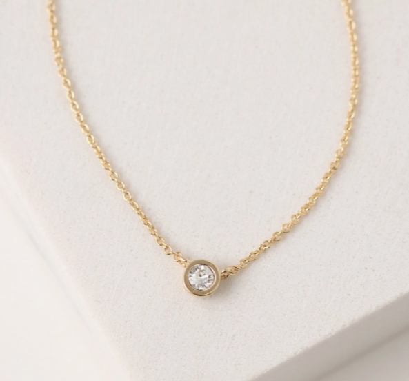 Kaleidoscope Gold Necklace | April