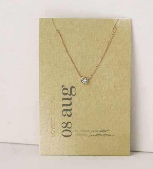 Kaleidoscope Gold Necklace | August