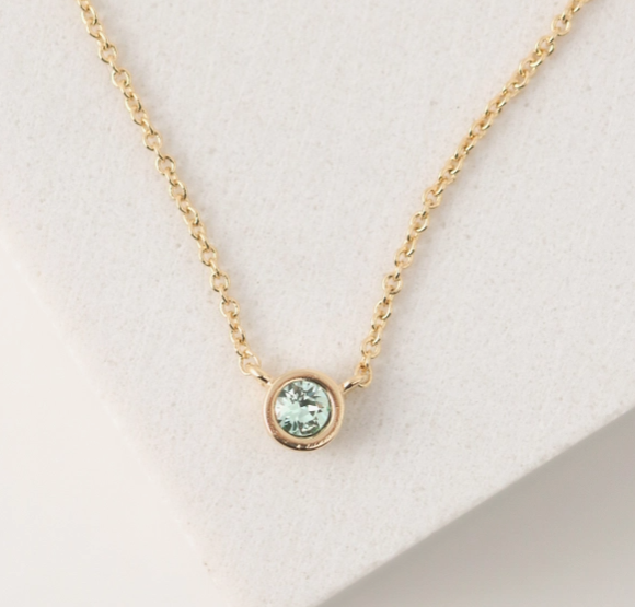 Kaleidoscope Gold Necklace | August