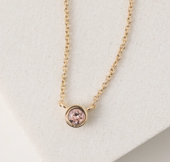 Kaleidoscope Gold Necklace | October