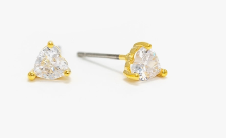 Heart Crystal Stud Earrings