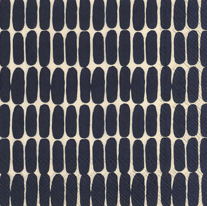 Alku Linen/Black Cocktail Napkins
