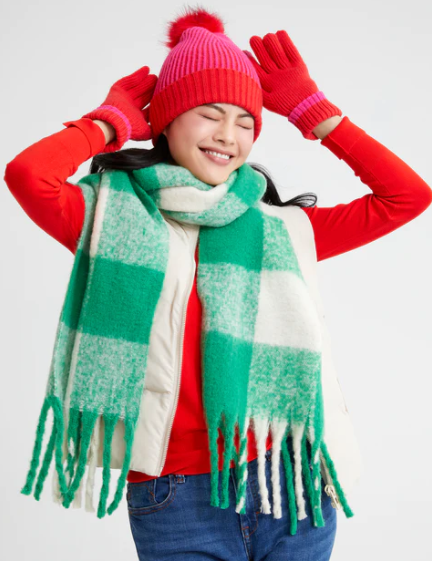 Mariah Green Plaid Scarf