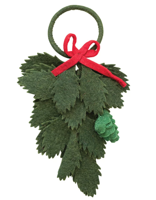Felt Holly Leaf Door Hanger