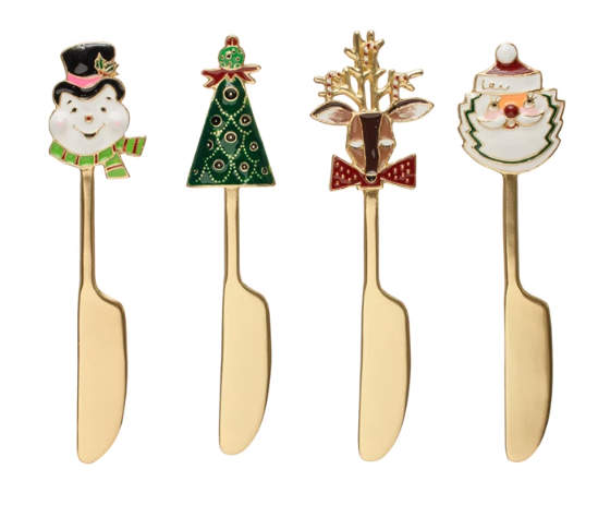 Reindeer Gold Canape Knife