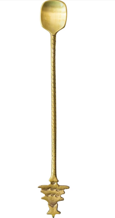 8" Brass Tree Bar Spoon