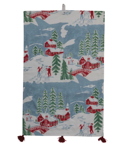 Holiday Village Tea Towel