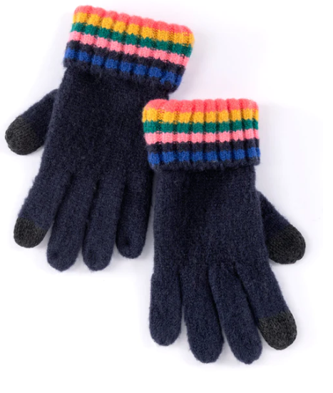Navy Ronen Touchscreen Gloves