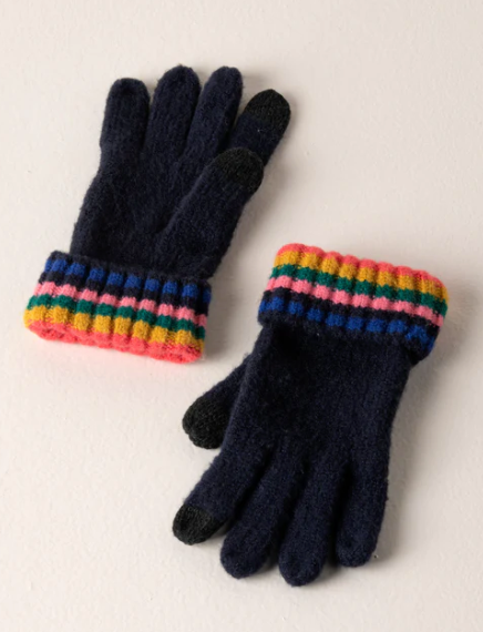 Navy Ronen Touchscreen Gloves