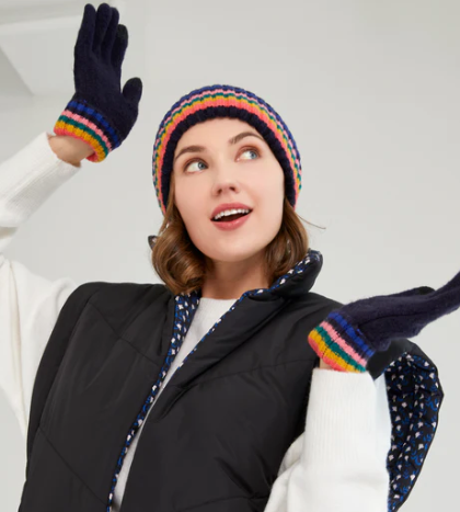 Navy Ronen Touchscreen Gloves