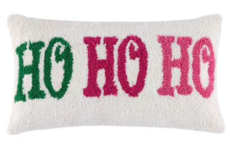 Ivory Ho Ho Ho Pillow