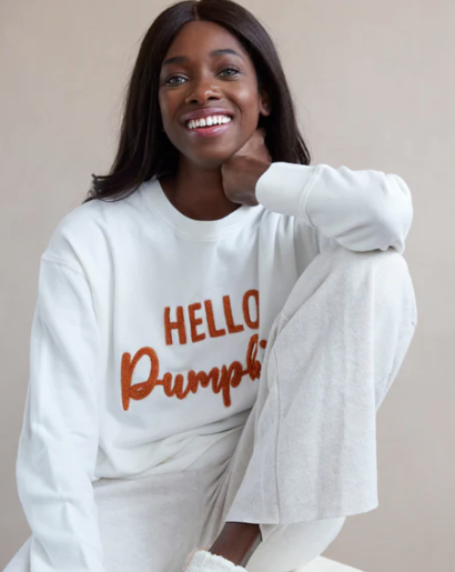 Hello Pumpkin Sweatshirt | Ivory