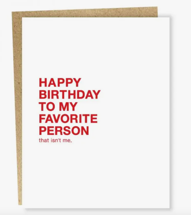 Favorite Person Card