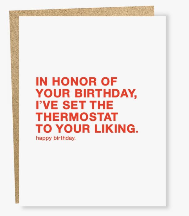 Bday Thermostat Card