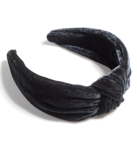 Black Knotted Velvet Headband