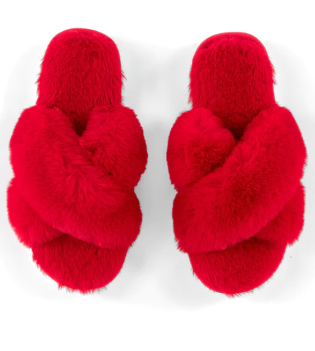 Red Christina Slippers | L/XL