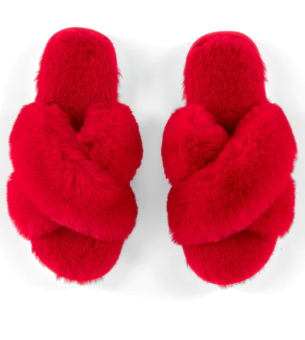 Red Christina Slippers | S/M