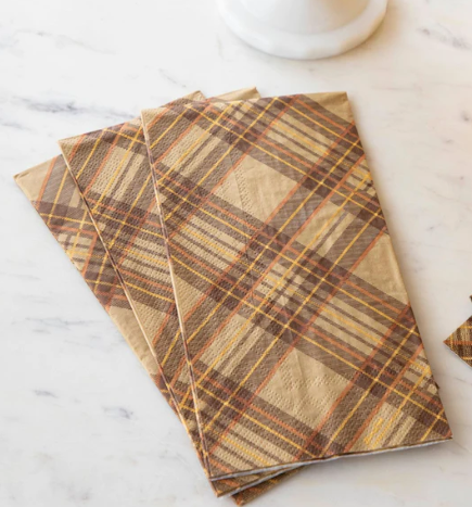 Autumn Plaid Guest Napkin