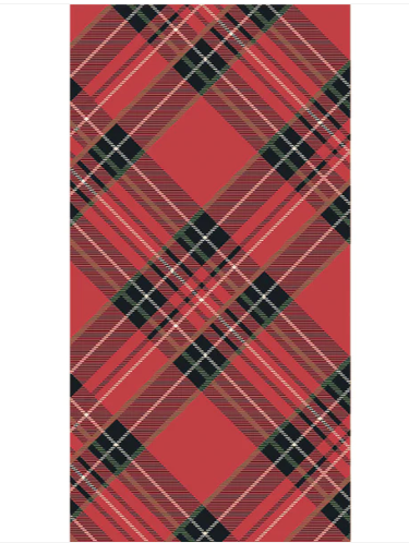 Red Plaid Guest Napkin