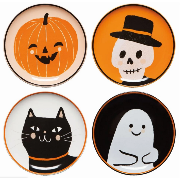 Boo Crew Appetizer Plate Set of 4