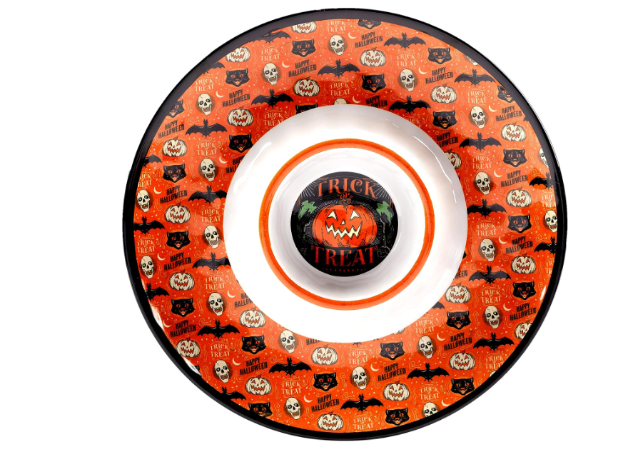 Scaredy Cat Melamine Chip and Dip