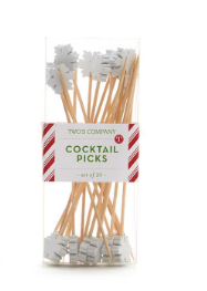 Snowflake Holiday Appetizer Pick Set