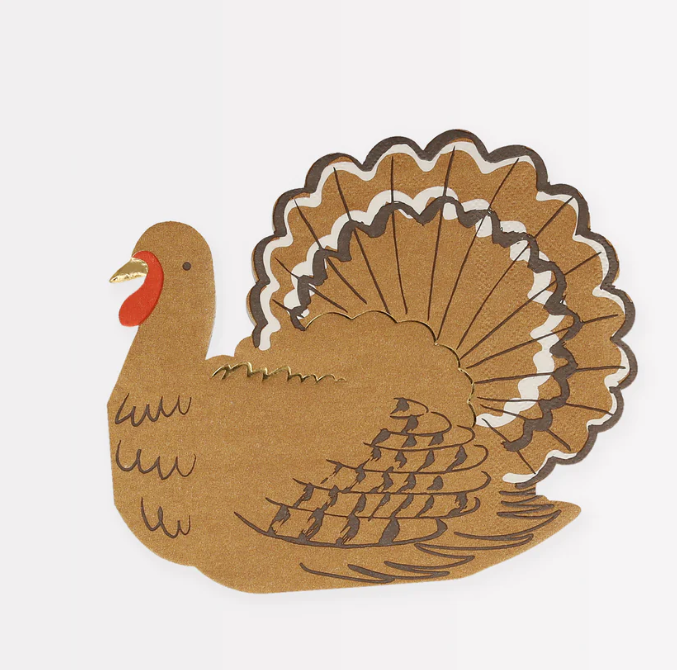 Die Cut Turkey Napkins