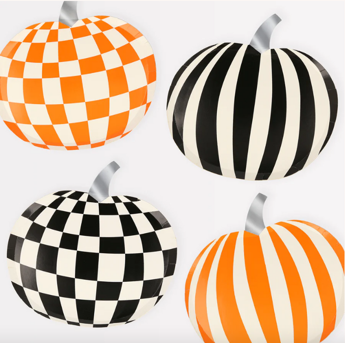 Mod Pattern Pumpkin Plates